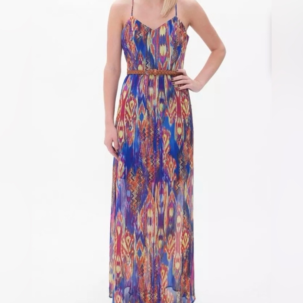 Colorful long summer dress size Medium